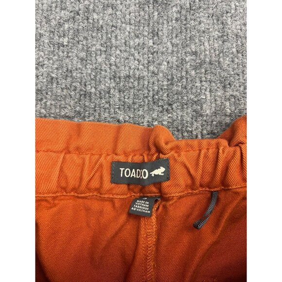 Toad & Co Skirt Women's Small Orange Button Up Drawstring Pockets Straight - Picture 2 of 8